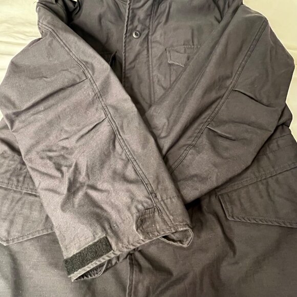 Alpha Industries Black M-65 Field Coat Large Stock 8415-01-099-7842 Made In USA - Picture 6 of 16